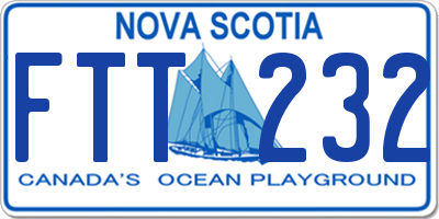 NS license plate FTT232