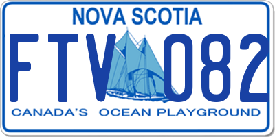 NS license plate FTV082