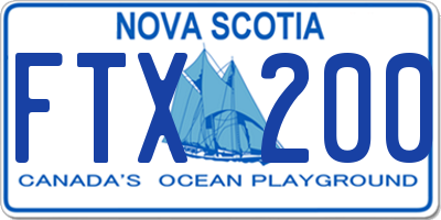 NS license plate FTX200