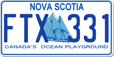 NS license plate FTX331