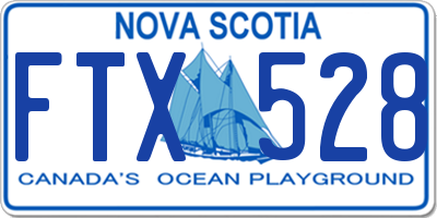 NS license plate FTX528