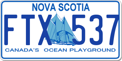 NS license plate FTX537