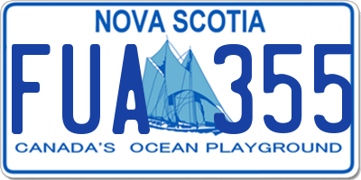 NS license plate FUA355