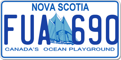 NS license plate FUA690