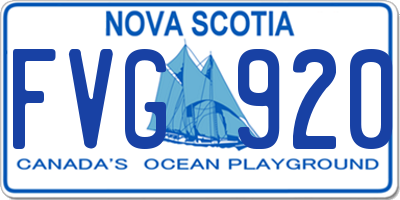 NS license plate FVG920