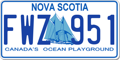 NS license plate FWZ951