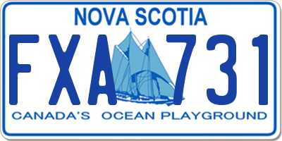 NS license plate FXA731