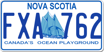 NS license plate FXA762