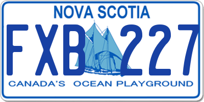 NS license plate FXB227