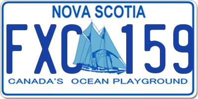 NS license plate FXC159