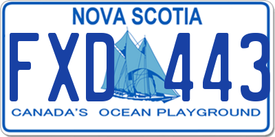 NS license plate FXD443
