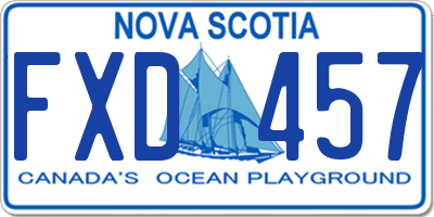 NS license plate FXD457
