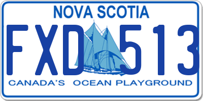 NS license plate FXD513