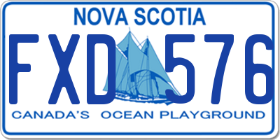 NS license plate FXD576