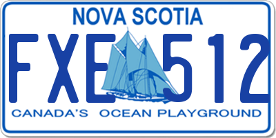 NS license plate FXE512