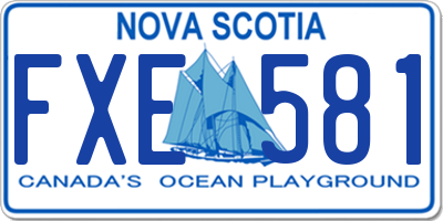 NS license plate FXE581