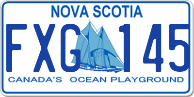 NS license plate FXG145