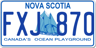 NS license plate FXJ870