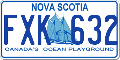 NS license plate FXK632