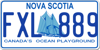 NS license plate FXL889