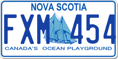 NS license plate FXM454