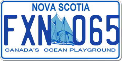 NS license plate FXN065