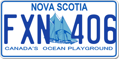 NS license plate FXN406