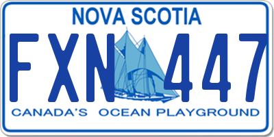 NS license plate FXN447
