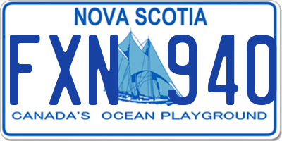 NS license plate FXN940
