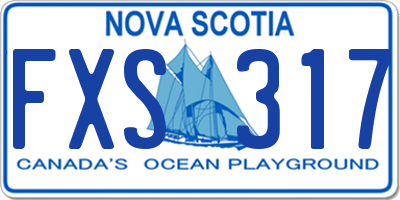 NS license plate FXS317