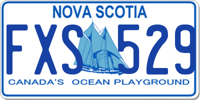 NS license plate FXS529