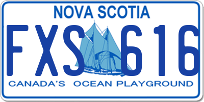 NS license plate FXS616
