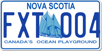 NS license plate FXT004