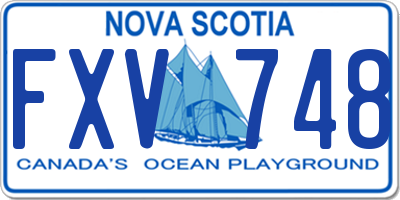 NS license plate FXV748