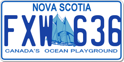 NS license plate FXW636