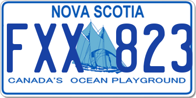 NS license plate FXX823