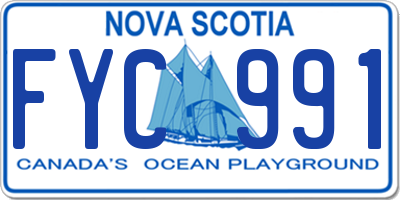 NS license plate FYC991