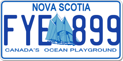 NS license plate FYE899