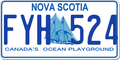 NS license plate FYH524