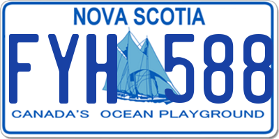 NS license plate FYH588