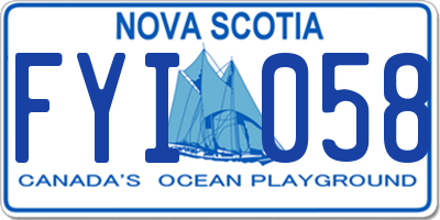 NS license plate FYI058