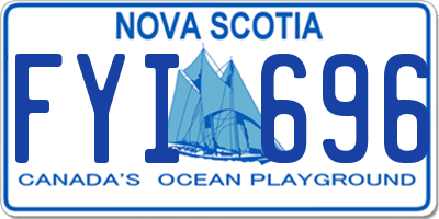 NS license plate FYI696