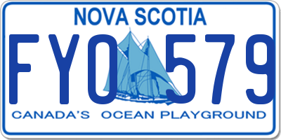 NS license plate FYO579