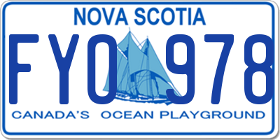 NS license plate FYO978