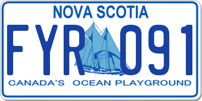 NS license plate FYR091