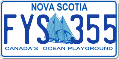 NS license plate FYS355