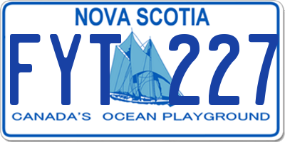 NS license plate FYT227
