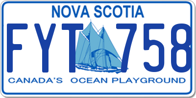 NS license plate FYT758