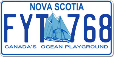NS license plate FYT768