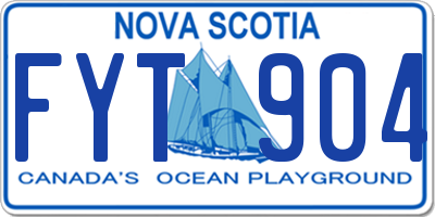 NS license plate FYT904